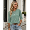 image:imageZeagoo Womens Casual Shirts Long Sleeve Tops Soft Crewneck Tshirts Basic Tee Business Workout Outfit 2026 Fall ClothesLight Green