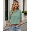 image:imageZeagoo Womens Casual Shirts Long Sleeve Tops Soft Crewneck Tshirts Basic Tee Business Workout Outfit 2026 Fall ClothesLight Green