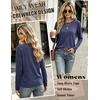 image:imageZeagoo Womens Casual Shirts Long Sleeve Tops Soft Crewneck Tshirts Basic Tee Business Workout Outfit 2026 Fall ClothesNavy Blue