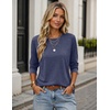 image:imageZeagoo Womens Casual Shirts Long Sleeve Tops Soft Crewneck Tshirts Basic Tee Business Workout Outfit 2026 Fall ClothesNavy Blue