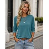 image:imageZeagoo Womens Casual Shirts Long Sleeve Tops Soft Crewneck Tshirts Basic Tee Business Workout Outfit 2026 Fall ClothesPeacock Blue