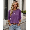 image:imageZeagoo Womens Casual Shirts Long Sleeve Tops Soft Crewneck Tshirts Basic Tee Business Workout Outfit 2026 Fall ClothesPlum