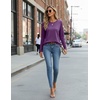 image:imageZeagoo Womens Casual Shirts Long Sleeve Tops Soft Crewneck Tshirts Basic Tee Business Workout Outfit 2026 Fall ClothesPlum