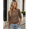 image:imageZeagoo Womens Casual Shirts Long Sleeve Tops Soft Crewneck Tshirts Basic Tee Business Workout Outfit 2026 Fall ClothesZ Leopard 136