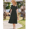 image:imageZeagoo Womens Summer Dresses 2026 Casual Midi Dress Flowy Sundress Ruffle Short Sleeve Tiered Dresses A Line Boho DressBlack Dot