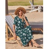image:imageZeagoo Womens Summer Dresses 2026 Casual Midi Dress Flowy Sundress Ruffle Short Sleeve Tiered Dresses A Line Boho DressDeep Green Floral