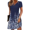 Blue Floral-printed