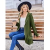 image:imageZeagoo Womens Fall Jacket 2026 Zip Up Hoodies Long Sleeve Long Tunic Sweatshirts Oversized Fleece Casual Coat with PocketAfleece Fabricarmy Green