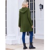 image:imageZeagoo Womens Fall Jacket 2026 Zip Up Hoodies Long Sleeve Long Tunic Sweatshirts Oversized Fleece Casual Coat with PocketAfleece Fabricarmy Green