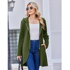 image:imageZeagoo Womens Fall Jacket 2026 Zip Up Hoodies Long Sleeve Long Tunic Sweatshirts Oversized Fleece Casual Coat with PocketAfleece Fabricarmy Green