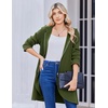 image:imageZeagoo Womens Fall Jacket 2026 Zip Up Hoodies Long Sleeve Long Tunic Sweatshirts Oversized Fleece Casual Coat with PocketAfleece Fabricarmy Green