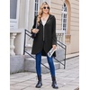 image:imageZeagoo Womens Fall Jacket 2026 Zip Up Hoodies Long Sleeve Long Tunic Sweatshirts Oversized Fleece Casual Coat with PocketAfleece Fabricblack