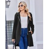image:imageZeagoo Womens Fall Jacket 2026 Zip Up Hoodies Long Sleeve Long Tunic Sweatshirts Oversized Fleece Casual Coat with PocketAfleece Fabricblack