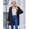 image:imageZeagoo Womens Fall Jacket 2026 Zip Up Hoodies Long Sleeve Long Tunic Sweatshirts Oversized Fleece Casual Coat with PocketAfleece Fabricblack