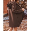 image:imageZeagoo Womens Fall Jacket 2026 Zip Up Hoodies Long Sleeve Long Tunic Sweatshirts Oversized Fleece Casual Coat with PocketAfleece Fabricbrown