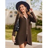 image:imageZeagoo Womens Fall Jacket 2026 Zip Up Hoodies Long Sleeve Long Tunic Sweatshirts Oversized Fleece Casual Coat with PocketAfleece Fabricbrown
