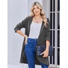 image:imageZeagoo Womens Fall Jacket 2026 Zip Up Hoodies Long Sleeve Long Tunic Sweatshirts Oversized Fleece Casual Coat with PocketAfleece Fabricdark Gray
