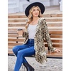 image:imageZeagoo Womens Fall Jacket 2026 Zip Up Hoodies Long Sleeve Long Tunic Sweatshirts Oversized Fleece Casual Coat with PocketAfleece Fabricleopard
