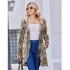 image:imageZeagoo Womens Fall Jacket 2026 Zip Up Hoodies Long Sleeve Long Tunic Sweatshirts Oversized Fleece Casual Coat with PocketAfleece Fabricleopard