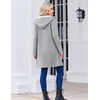 image:imageZeagoo Womens Fall Jacket 2026 Zip Up Hoodies Long Sleeve Long Tunic Sweatshirts Oversized Fleece Casual Coat with PocketAfleece Fabriclight Gray