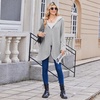 image:imageZeagoo Womens Fall Jacket 2026 Zip Up Hoodies Long Sleeve Long Tunic Sweatshirts Oversized Fleece Casual Coat with PocketAfleece Fabriclight Gray
