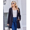 image:imageZeagoo Womens Fall Jacket 2026 Zip Up Hoodies Long Sleeve Long Tunic Sweatshirts Oversized Fleece Casual Coat with PocketAfleece Fabricnavy Blue