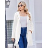 image:imageZeagoo Womens Fall Jacket 2026 Zip Up Hoodies Long Sleeve Long Tunic Sweatshirts Oversized Fleece Casual Coat with PocketAfleece Fabricwhite