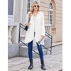 image:imageZeagoo Womens Fall Jacket 2026 Zip Up Hoodies Long Sleeve Long Tunic Sweatshirts Oversized Fleece Casual Coat with PocketAfleece Fabricwhite