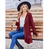 image:imageZeagoo Womens Fall Jacket 2026 Zip Up Hoodies Long Sleeve Long Tunic Sweatshirts Oversized Fleece Casual Coat with PocketAfleece Fabricwine Red