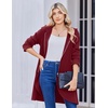 image:imageZeagoo Womens Fall Jacket 2026 Zip Up Hoodies Long Sleeve Long Tunic Sweatshirts Oversized Fleece Casual Coat with PocketAfleece Fabricwine Red