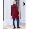 image:imageZeagoo Womens Fall Jacket 2026 Zip Up Hoodies Long Sleeve Long Tunic Sweatshirts Oversized Fleece Casual Coat with PocketAfleece Fabricwine Red