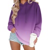 image:imageZeagoo Womens Oversized Hoodies 2025 Fleece Sweatshirts Long Sleeve Pullover with Pocket Fall Winter Outfits ClothesPurple Gradient 2