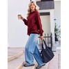 image:imageZeagoo Womens Oversized Hoodies Pullover Fleece Hooded Sweatshirt TrendyWine Red