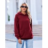 image:imageZeagoo Womens Oversized Hoodies Pullover Fleece Hooded Sweatshirt TrendyWine Red