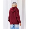 image:imageZeagoo Womens Oversized Hoodies Pullover Fleece Hooded Sweatshirt TrendyWine Red