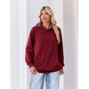 image:imageZeagoo Womens Oversized Hoodies Pullover Fleece Hooded Sweatshirt TrendyWine Red