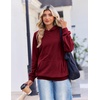 image:imageZeagoo Womens Oversized Hoodies Pullover Fleece Hooded Sweatshirt TrendyWine Red