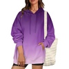 image:imageZeagoo Womens Oversized Hoodies 2025 Fleece Sweatshirts Long Sleeve Pullover with Pocket Fall Winter Outfits ClothesPurple Gradient 2