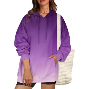 image:imageZeagoo Womens Oversized Hoodies 2025 Fleece Sweatshirts Long Sleeve Pullover with Pocket Fall Winter Outfits ClothesPurple Gradient 2