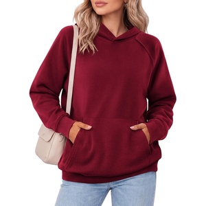 image:imageZeagoo Womens Oversized Hoodies Pullover Fleece Hooded Sweatshirt TrendyWine Red