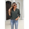 image:imageZeagoo Blouses for Women Long Sleeve Button Down Shirts Dressy Casual Collared Tops Business Work OutfitsArmy Green