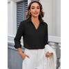 image:imageZeagoo Blouses for Women Long Sleeve Button Down Shirts Dressy Casual Collared Tops Business Work OutfitsBlack