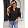 image:imageZeagoo Blouses for Women Long Sleeve Button Down Shirts Dressy Casual Collared Tops Business Work OutfitsBlack