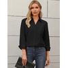 image:imageZeagoo Blouses for Women Long Sleeve Button Down Shirts Dressy Casual Collared Tops Business Work OutfitsBlack