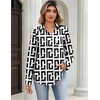 image:imageZeagoo Blouses for Women Long Sleeve Button Down Shirts Dressy Casual Collared Tops Business Work OutfitsBlack and White