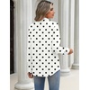 image:imageZeagoo Blouses for Women Long Sleeve Button Down Shirts Dressy Casual Collared Tops Business Work OutfitsBrown Polka Dots