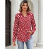 image:imageZeagoo Blouses for Women Long Sleeve Button Down Shirts Dressy Casual Collared Tops Business Work OutfitsHoliday Rose