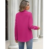 image:imageZeagoo Blouses for Women Long Sleeve Button Down Shirts Dressy Casual Collared Tops Business Work OutfitsHot Pink