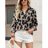 image:imageZeagoo Blouses for Women Long Sleeve Button Down Shirts Dressy Casual Collared Tops Business Work OutfitsLeopard
