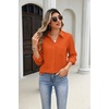 image:imageZeagoo Blouses for Women Long Sleeve Button Down Shirts Dressy Casual Collared Tops Business Work OutfitsOrange